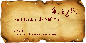 Herlicska Ádám névjegykártya